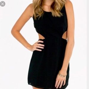TOBI Black Cut Out Sides Mini Cocktail Dress Sleeveless Small